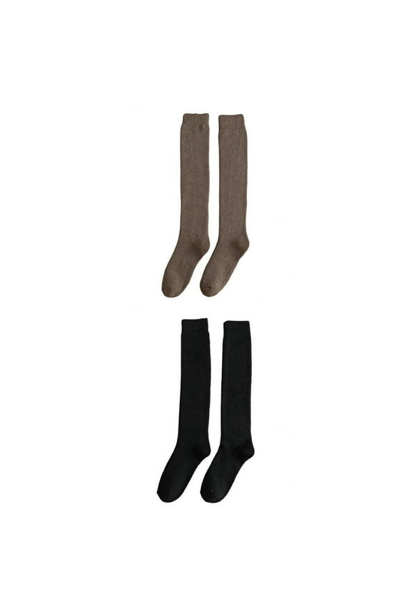 4pcs Mens Knee High Long Socks Thermal Thick Free Size for Winter