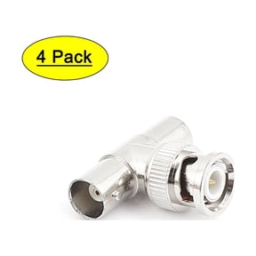 4pcs Metal BNC Male Jack to Double BNC Female T Type Connector Adapter Splitter