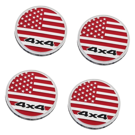 4pcs Metal Badge Flag Car Body Trunk Emblems Decal Decoration Sticker 3D Emblems Badge