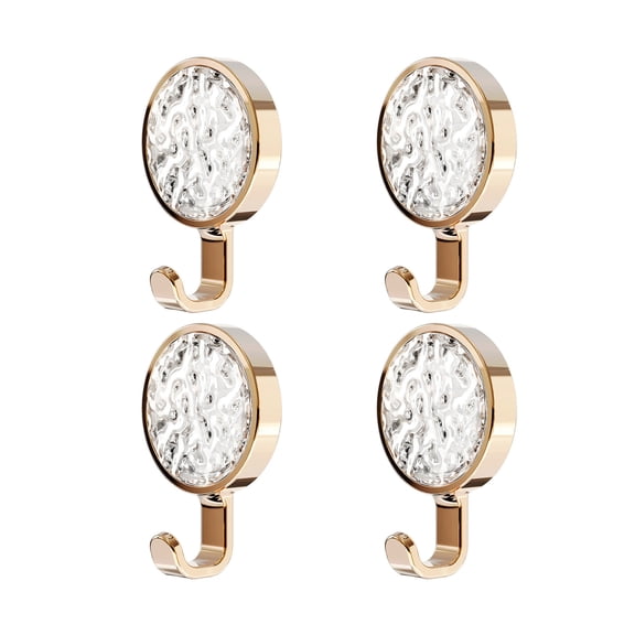 4pcs Metal Bathroom Hooks Easy Installation Waterproof Rustproof Adhesive Wall Hooks Suitable for Multiple Rooms