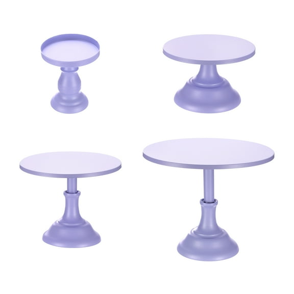 4pcs Metal Cake Stands 3/8/10/12 Inch Dessert Table Display Set, Purple