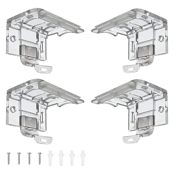 4pcs Metal Clip Blinds Support Bracket For 25mm Window Track Cordless Blinds