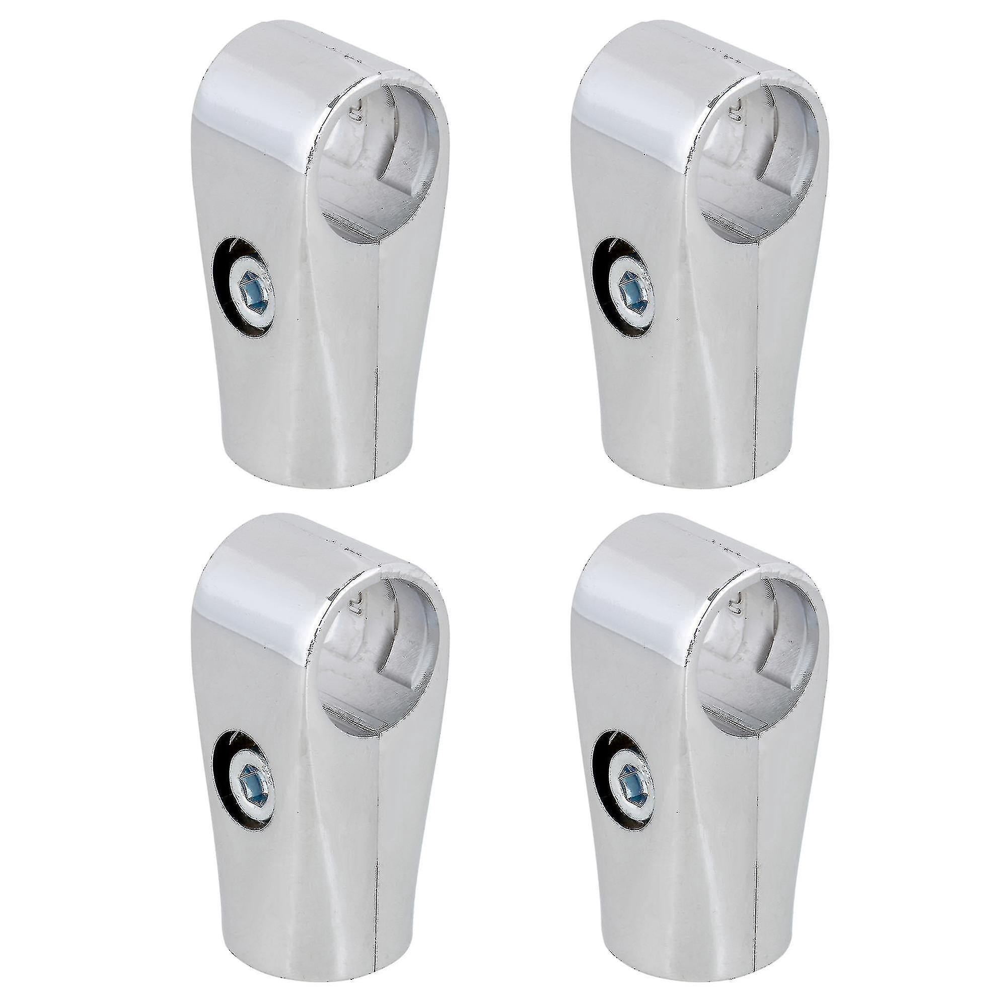 4pcs Metal Drying Rack Pipe Fittings Two-way Connector 25mm Inner Dia ...