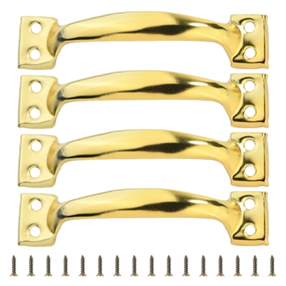 4pcs Metal Utility Handles for Cabinets and Fences Barn Door Pulls High Hardness Iron Handles Kitchen Hardware