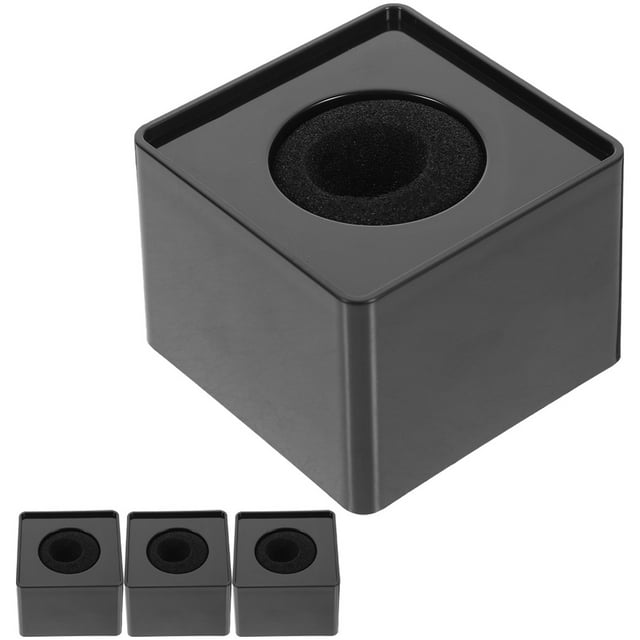 4-Pack White Microphone Cube Flags - Interview & Studio Mic Branding Squares