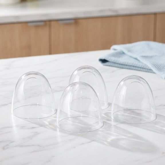 TABLZONE milk bottle caps Transparent Reusable for Caregivers Bottle Protection 4pcs