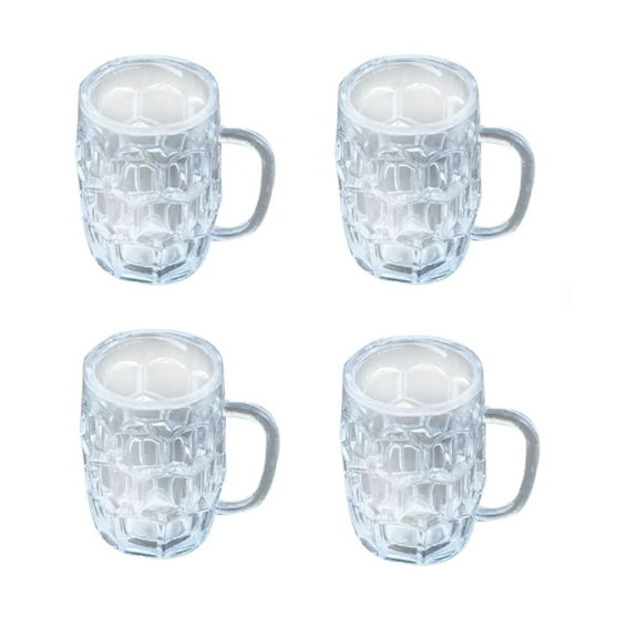4pcs Mini Barrel Shaped Shot Glasses, Creative Design for Liquor Liqueur Bar Kitchen Decoration