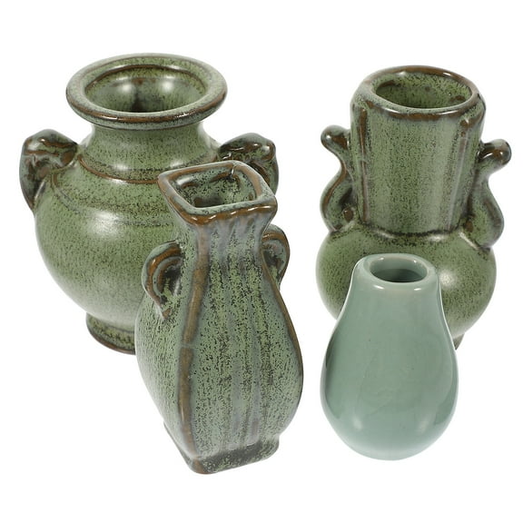 4pcs Mini Ceramic Buds Vases Flowers Mini Vases Zen Style Ceramic Flower Arranging Vase
