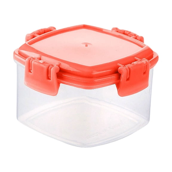 4pcs Mini Jam Squeeze Bottle, Clearance, Mini Sauce Seasoning Box with Lid Portable Transparent Jam Squeeze Bottle Kitchen Spices Storage Container, 2 x 2 x 1.6 Inch(B)