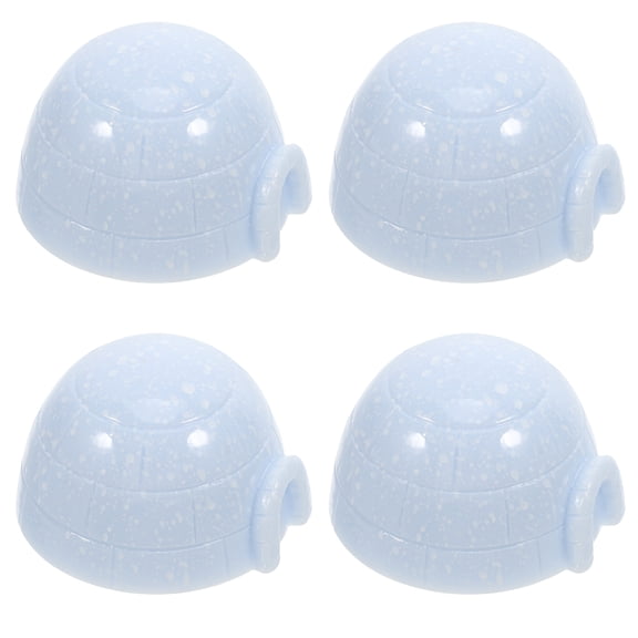4pcs Mini Resin Ice House Ornaments Igloo Sculptures For Micro Landscape Ice House Figurines Micro Landscape Ice House Statues