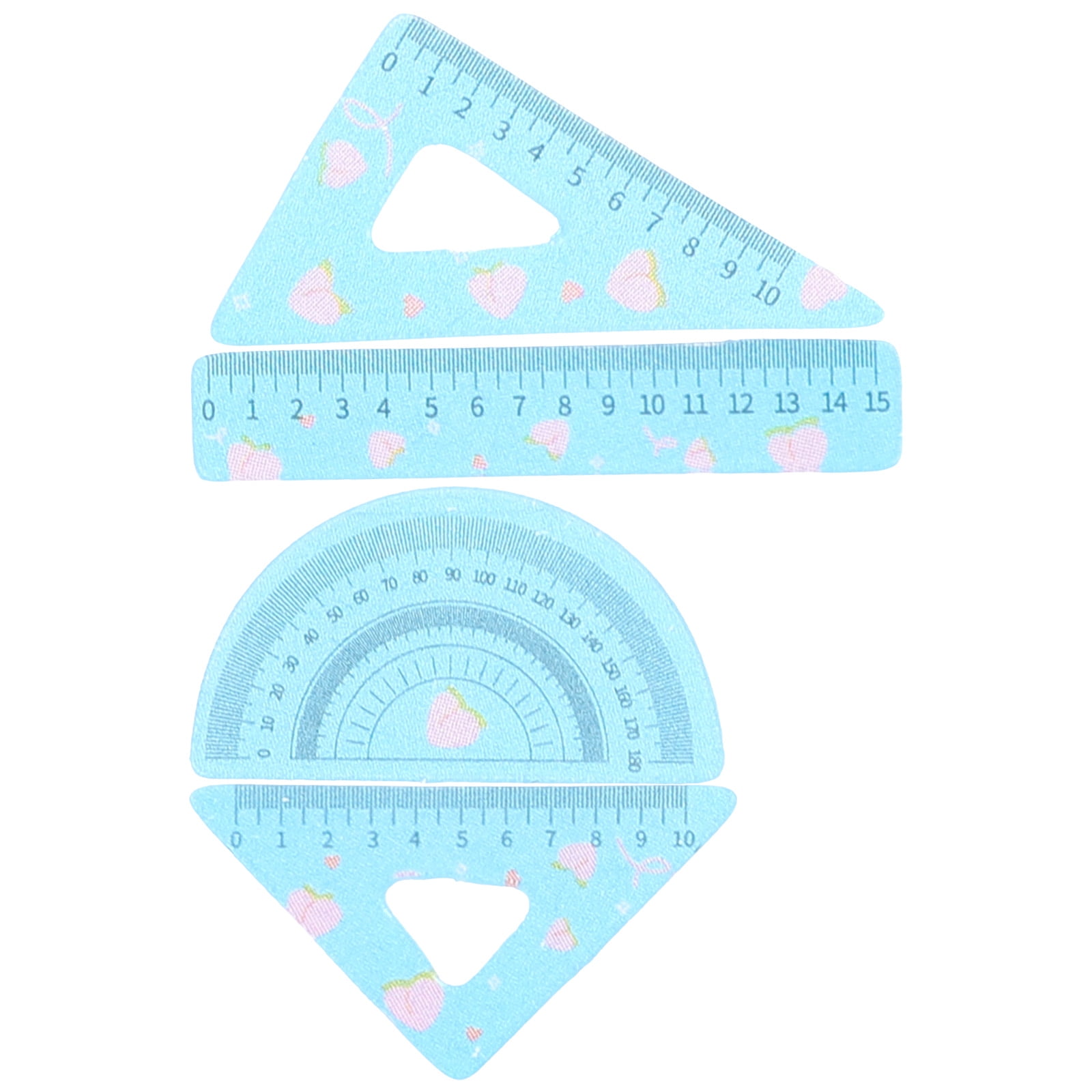 4pcs Miniature Rulers Mini House Scale Rulers Miniature Doll School