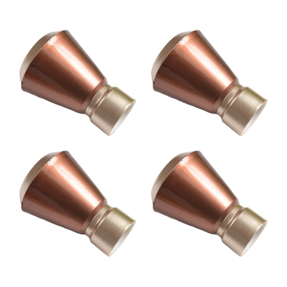 4pcs Modern Artistic Finials Caps Stylish Minimalist Curtain Rod Finials set for Curtain Rod for Home or Office decors