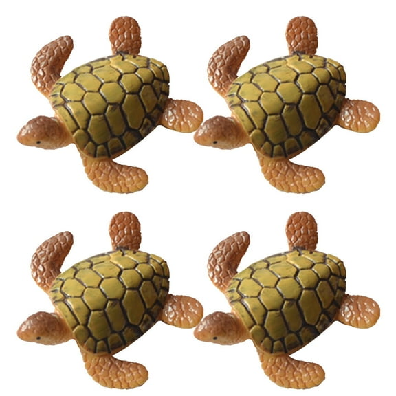 4pcs Moss Microlandscape Turtle Adorable Ornament Aquarium Decor Fish Tank Decor Adorable Turtle Crafts for Home Indoor