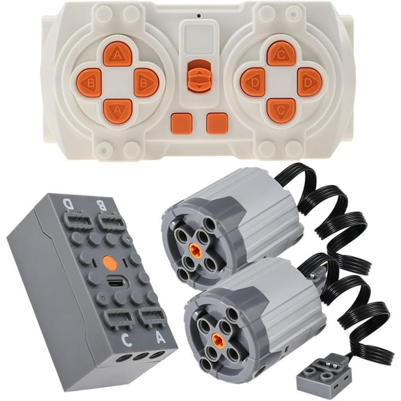 4pcs Motor Kit Technical Parts, STEM Control Function Power Functions for MOC Assembled Building Block