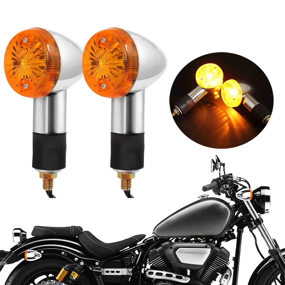 Front Rear Lights 4pcs Motorcycle Turn Signals Bullet Front Rear Lights, Light Rear ...
