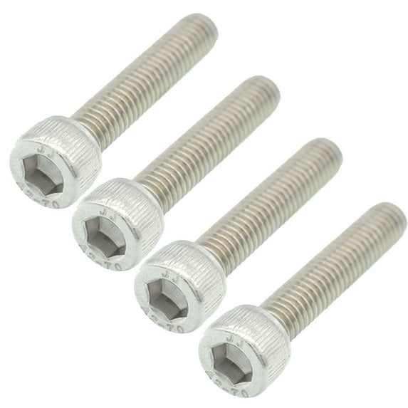 4pcs Mountain Road Bike Fixed Gear Bike Bowl Cover Screw Stainless Steel Stand Cover Screw Bike Accessory for Bike (Titanium Color)