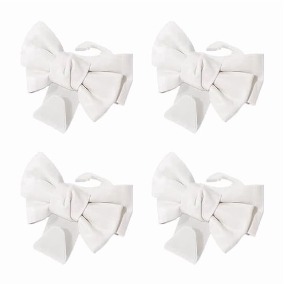 4pcs Multifunctional Backseat Hooks Car Interior Storage Bag Hooks Cute Bow Shape