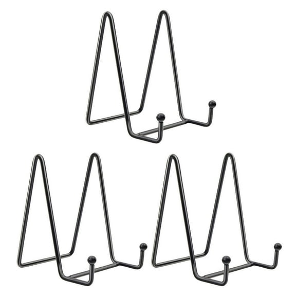 4pcs Multifunctional Metal Plate Holder Easel Stand Tabletop Picture Stand Metal Display Stand for Photo Frame