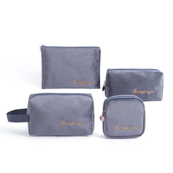 4pcs Multifunctional Warm Winter Makeup Bag for Women Storage Cosmetic Bags Large Capacity Travel Toiletry