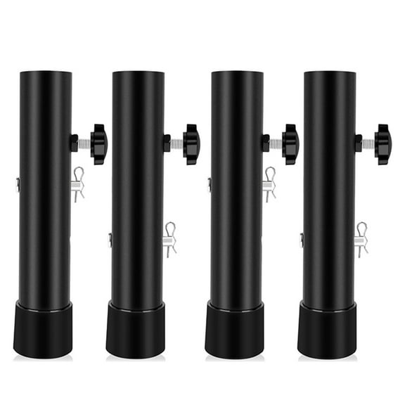 4pcs Multipurpose Steel Table Leg Extensions Ergonomic Table Lifters Heavy Duty Table Risers for Camping Grills/Display