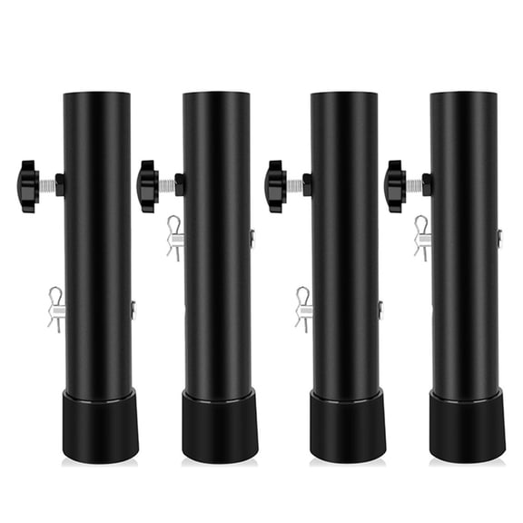 4pcs Multipurpose Steel Table Leg Extensions Ergonomic Table Lifters Heavy Duty Table Risers for Camping Grills/Display