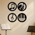 thumbnail image 1 of 4pcs Music Note Silhouette Wall Decor Set - Durable Black Iron Frames, Perfect For Music Enthusiasts, Ideal For Ktv & Home Ambiance, Great Halloween & Gothic Theme, 1 of 18