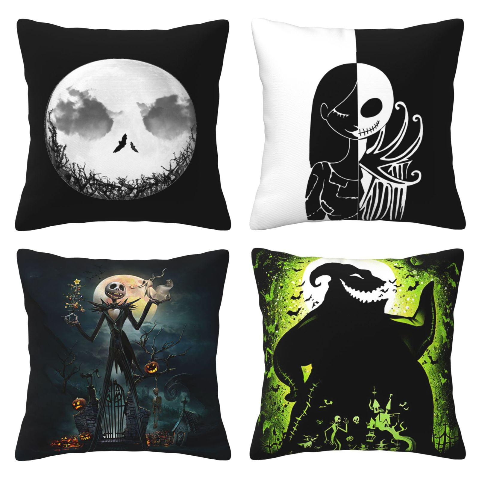 4pcs Nightmare Before Christmas Pillow Covers Anime pillowcase