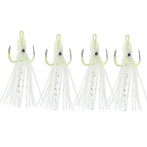 4pcs Noctilucent Squid Bait