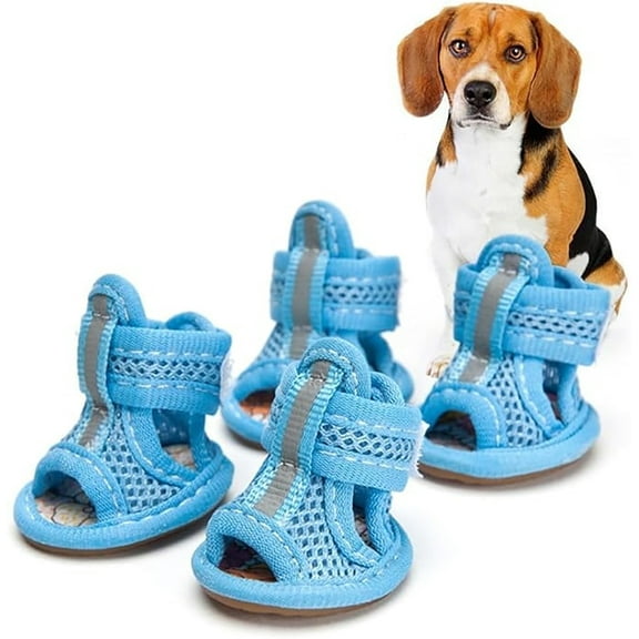4pcs Non-Slip Summer Dog Shoes for Small Dogs Pet Dog Sneakers for Dogs Puppy Cat Shoes Boots.
