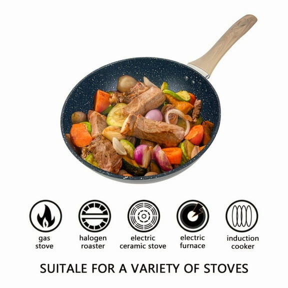 4pcs Non-Stick Cookware Set with Frying Pan, Black - Durable Aluminum, Includes Spatula, Ladle, and Whisk - Perfect for Healthy Cooking, Kitchen Essentials|Modern Kitchenware|Durable Cookware