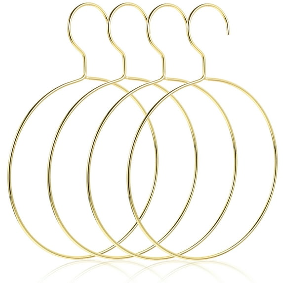 4pcs Nordic Style Scarf Ring Hanger Closet Clothes Hanger Metal Belt Hangers