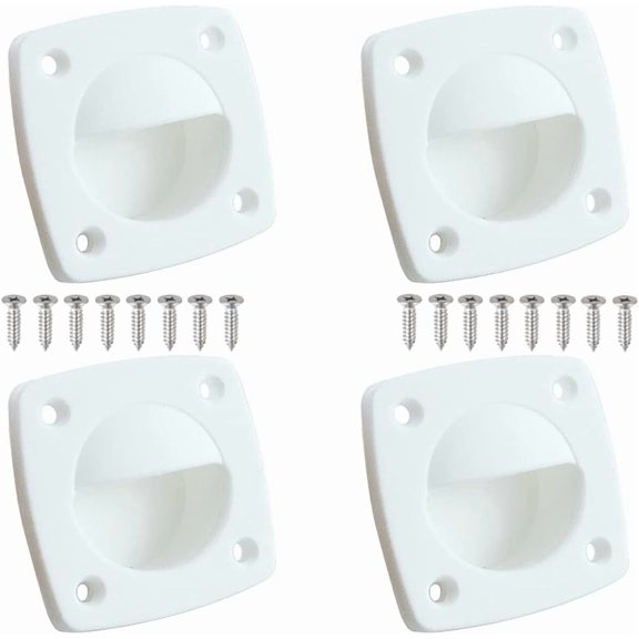 4pcs Nylon Locking Flush Pull Recessed Boat Marine Deck Hatch Square Slam Latches for Boat Deck Hatch Flush Door Pull Latch