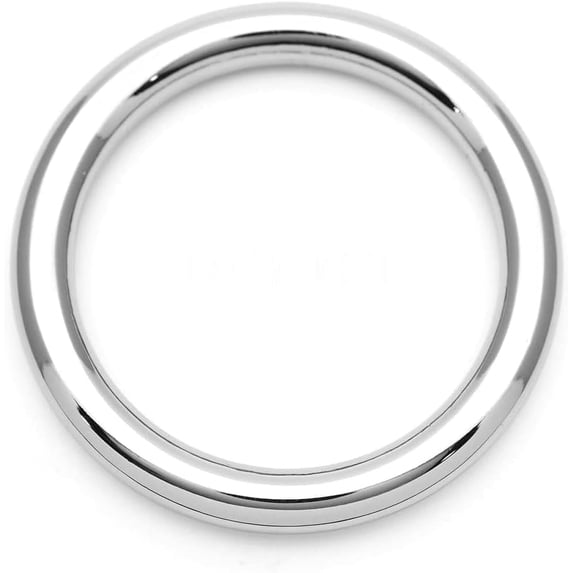 4pcs O Ring Strong Metal Welded O-Ring Circle Loop Buckle for Purse Bag Collar Leather Craft SCOG (1 1/2 Inch, Silver)