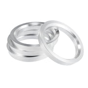 4pcs OD 71.5mm to ID 58.1mm Aluminium Alloy Car Hub Centric Rings Wheel Bore Center Spacer Silver Tone