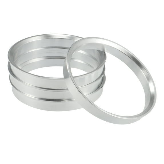 4pcs OD 71.5mm to ID 66.6mm Aluminium Alloy Car Hub Centric Rings Wheel Bore Center Spacer Silver Tone