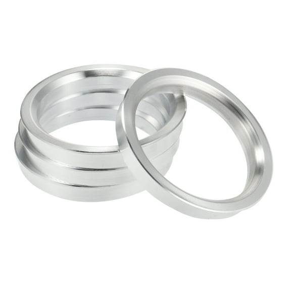 4pcs OD 72.6mm to ID 60.1mm Aluminium Alloy Car Hub Centric Rings Wheel Bore Center Spacer Silver Tone