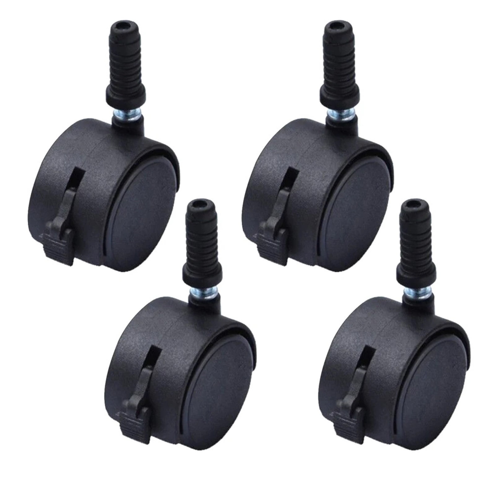 4pcs Office Office Chair Wheel Heavy Duty Bed Fes Wheel Furniture Caster Black Swivel Roller Replacement Mute Caster Wheel ,Quiet and Smooth
