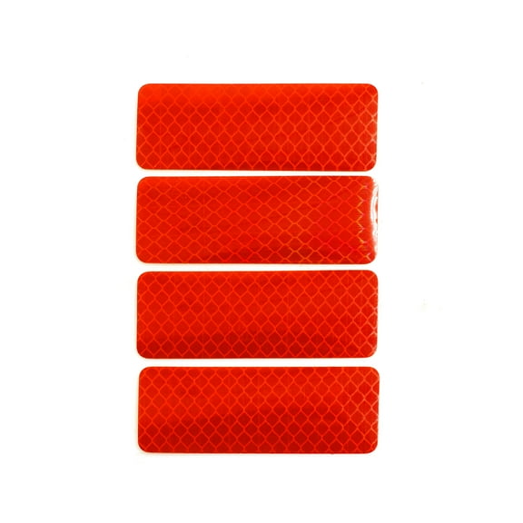 4pcs Orange Car Reflective Stickers Safety Warning Tape Decal 8 x 3cm