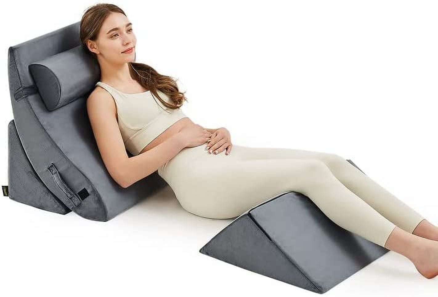 4pcs Orthopedic Bed Wedge Pillow Set for Back Neck Leg Pain Relief Adjustable Wedge Pillow for