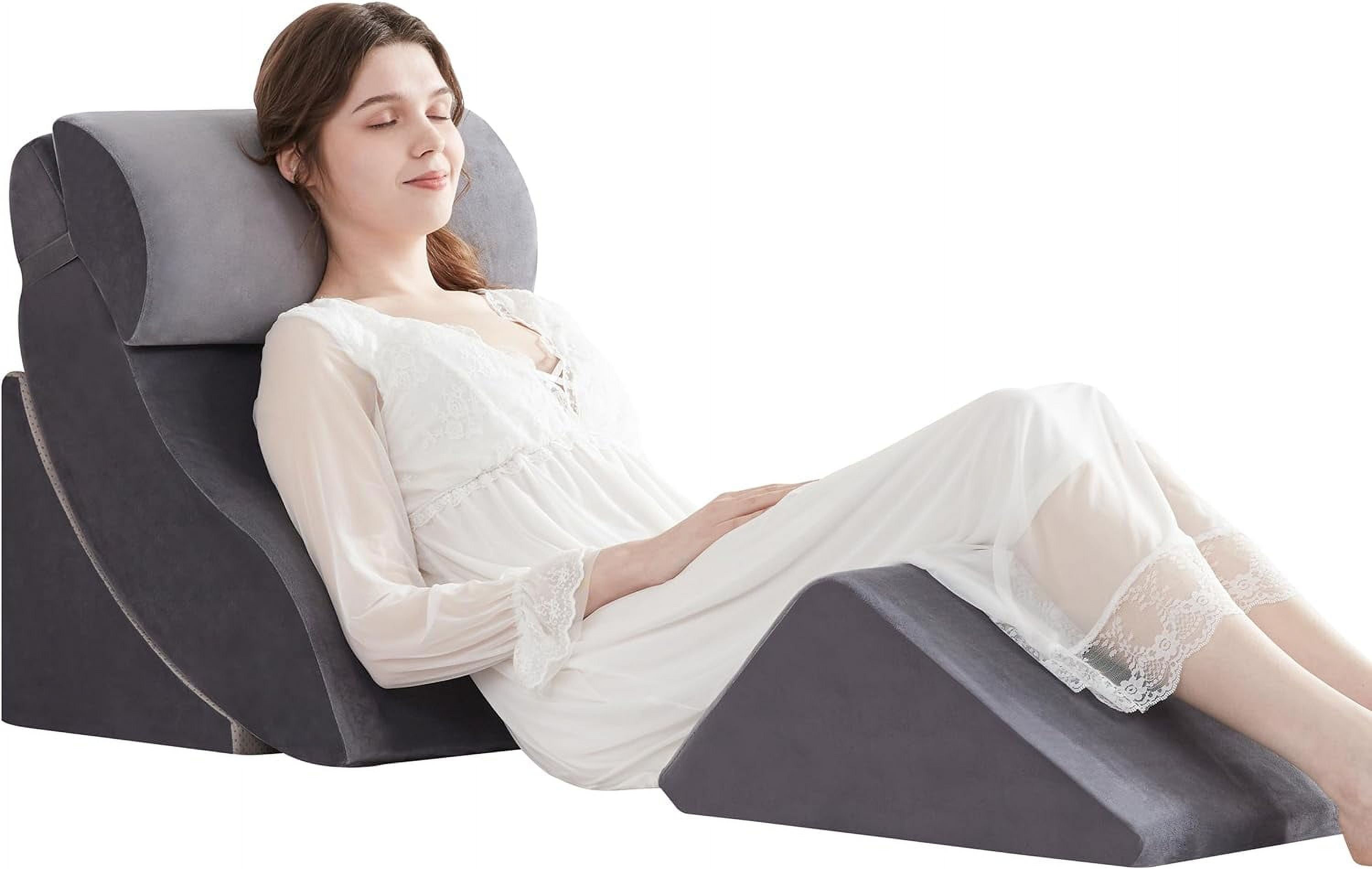 4pcs Orthopedic Wedge Pillow Set, Adjustable Bed Wedge Pillow for