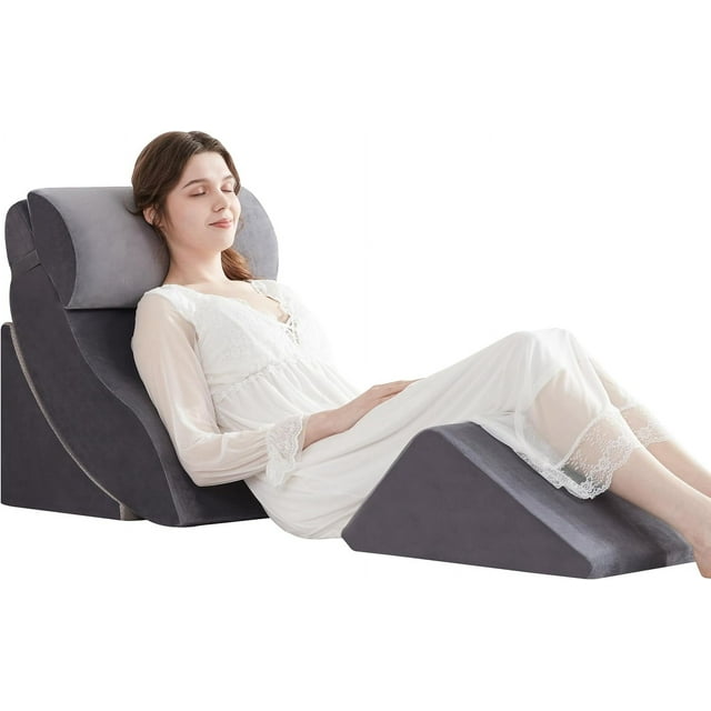 4pcs Orthopedic Wedge Pillow Set, Adjustable Bed Wedge Pillow for