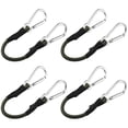 thumbnail image 1 of 4pcs Outdoor Bungee Straps Carabiner Hooks Bungee Cords Luggage Tie Downs Elastic Camping Cords, 1 of 10