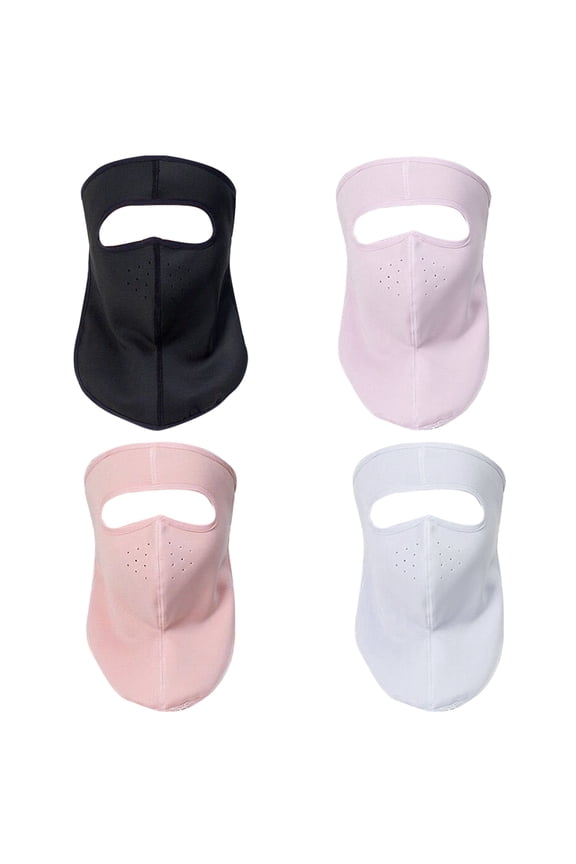 4pcs Outdoor Sun Block Mask Anti-UV Mask Breathable Cycling Neck Face Cover (Random Color)