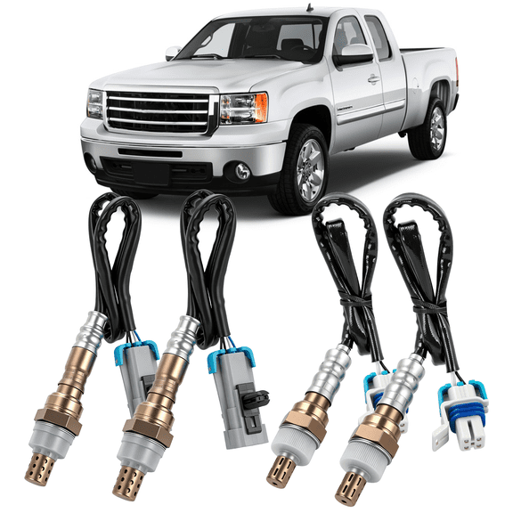 4pcs Oxygen O2 Sensor Up&Down 234-4256 234-4668 for 2008-2013 Sierra 1500 V8 4.8L 5.3L