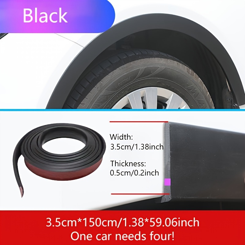 4pcs PMMJ PVC Mudguard Protector Anti Scratch Collision Protection 