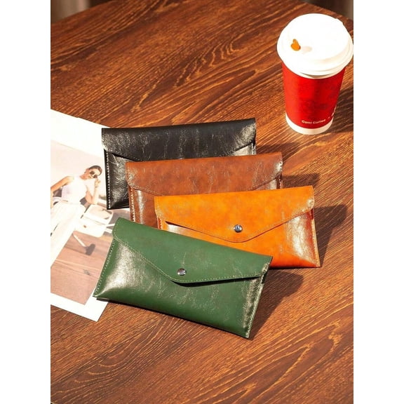 4pcs PU Leather Money Envelopes Cash Reusable Cash Envelope Wallet Travel And Budgeting Multifunctional Banknote Wallet Cover Envelope Clip Coin