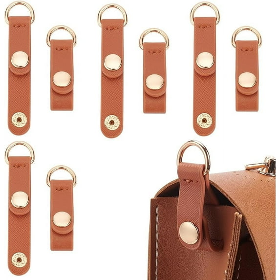 4pcs PU Leather Side Clip Buckles for Handbag Detachable Purse Suspension Clasp PU Leather Bag Chain Strap