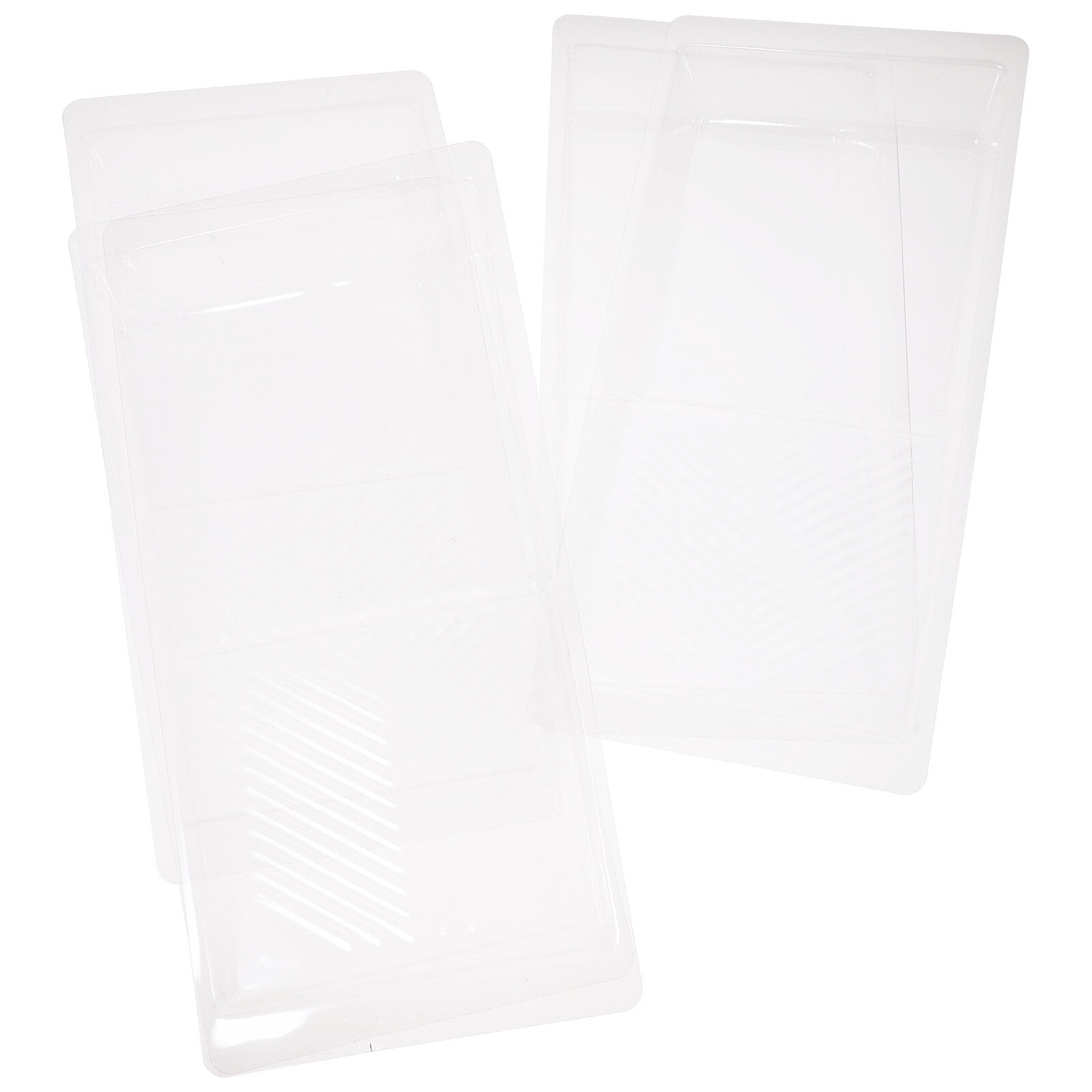 4pcs Paint Tray Liners Transparent Paint Roller Trays Reusable Paint