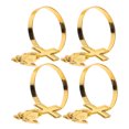 thumbnail image 1 of Golden Napkin Rings Set of 4 Crafted from Alloy for Decor Perfect for Any Occasion, 1 of 6