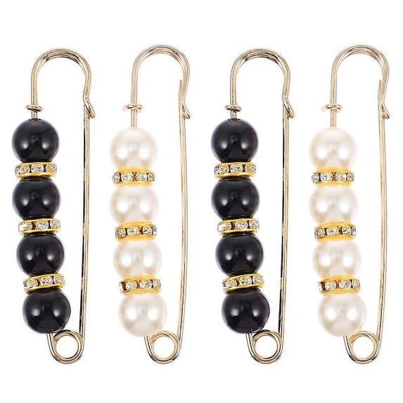 4pcs Pearls Safety Pin